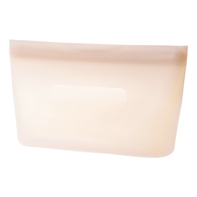 貝印 シリコーン保存バッグセット（自立型1000ml・450ml）　ベージュグレー