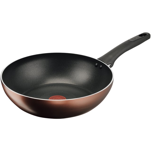 T-fal　IHチタン・エクセレンス モカ　ウォックパン28㎝