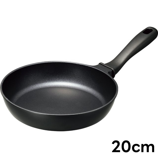 ゴリラのひとつまみ　ガス火専用フライパン　20㎝　ブラック