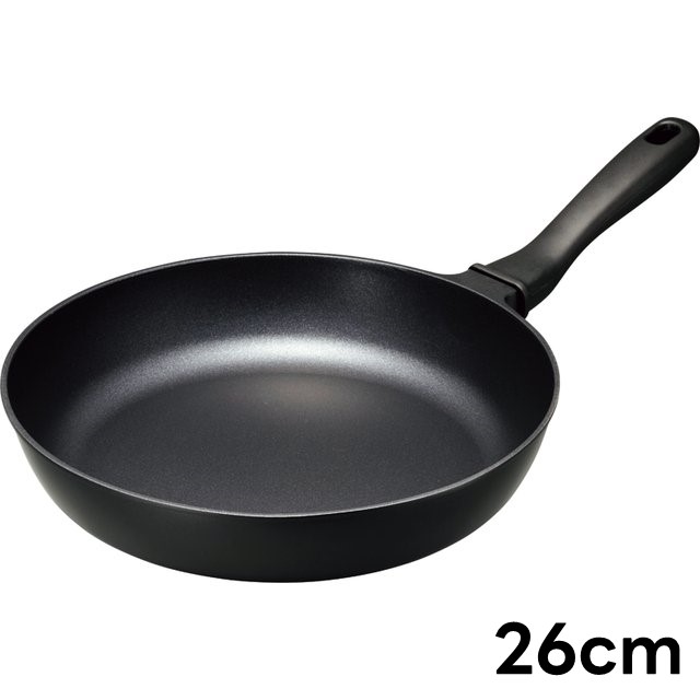 ゴリラのひとつまみ　ガス火専用フライパン　26㎝　ブラック