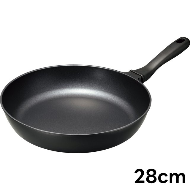 ゴリラのひとつまみ　ガス火専用フライパン　28㎝　ブラック