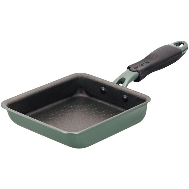 evercook GREEN IH対応 玉子焼きフライパン 13×18cm