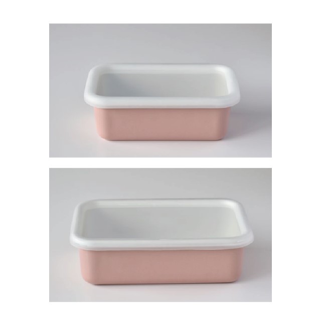 【ＷＥＢ限定】富士ホーロー　コットンシリーズ浅型容器セット　ピンク