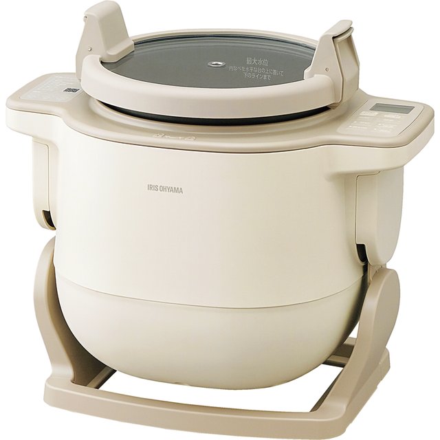 アイリスオーヤマ　自動かくはん式調理機　CHEF　DRUM　アイボリー