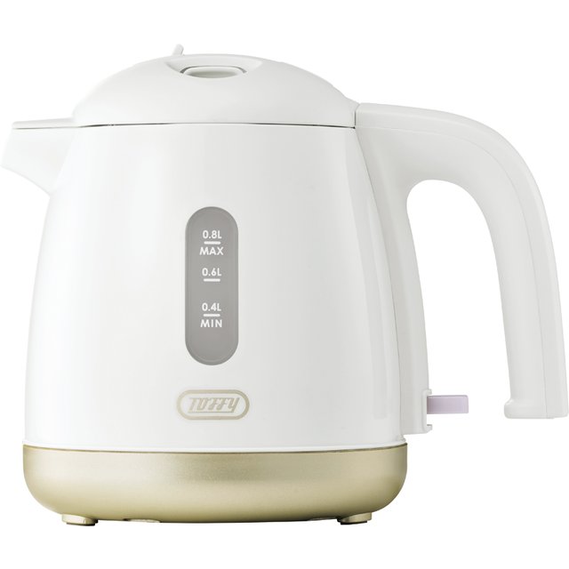Toffy 給湯ロック付き電気ケトル　パンナホワイト