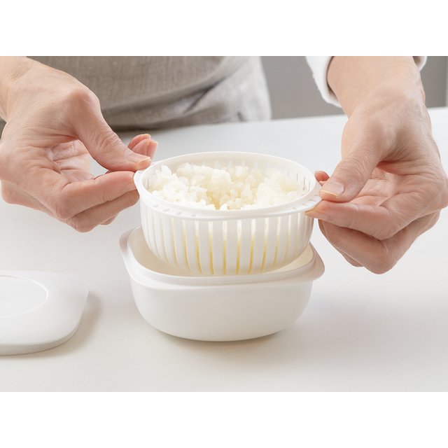 蒸気であたためる冷凍ご飯容器 6個組　クリア