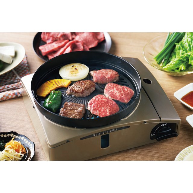 イワタニ カセットフー「マルチカットグリル」　ブラウンゴールド