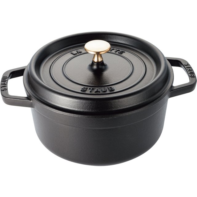 STAUB  ピコ・ココット ラウンド  22cm　ブラック