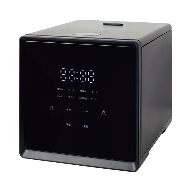 YAMAZEN　キューブ型マイコン式炊飯器4合　ブラック