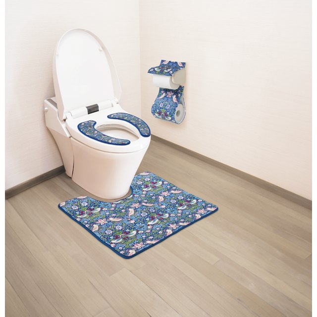 モリス エレガント便座シート＆ぺーパーホルダーカバー＆トイレマット 3点セット