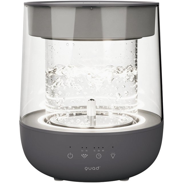 QUADS　ガラススチーム加湿器　GLASS　1.7L　グレー