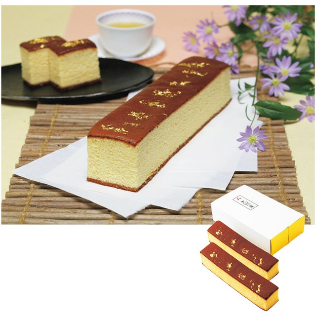 京・伏見　三源　金箔カステラ2本セット