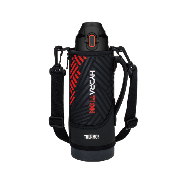 サーモス　真空断熱スポーツボトル ポーチ付き1000ml　ブラックオレンジ