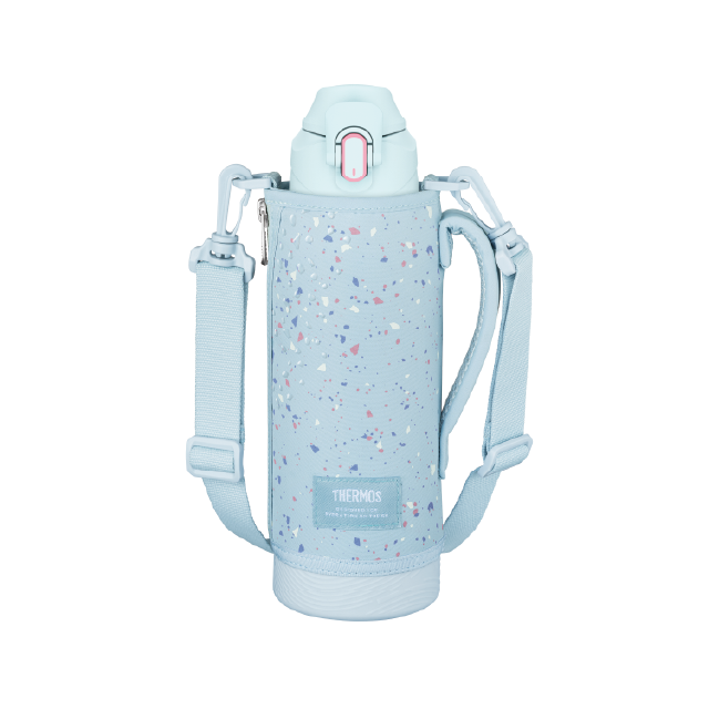 サーモス　真空断熱スポーツボトル ポーチ付き1000ml　フロスティブルー