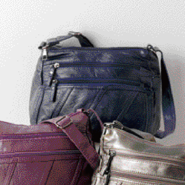 風合いやわらかショルダーバッグ　ネイビー